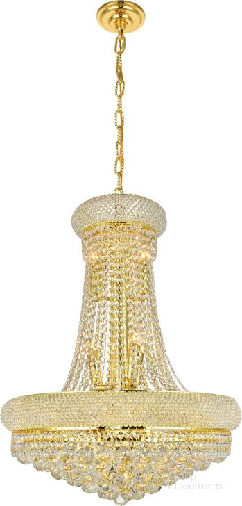 The appearance of Christer Gold Chandelier Lighting 0qd2365815 designed by Luxury Loft in the modern / contemporary interior design. This gold piece of furniture  was selected by 1StopBedrooms from Christer Collection to add a touch of cosiness and style into your home. Sku: V1800D24G/RC. Product Type: Chandelier. Material: Crystal.