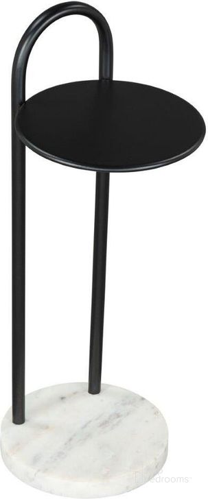 The appearance of Christian Side Table In Black And White designed by Zuo Modern in the modern / contemporary interior design. This black and white piece of furniture  was selected by 1StopBedrooms from Christian Collection to add a touch of cosiness and style into your home. Sku: 109356. Product Type: Side Table. Material: Iron. Image1