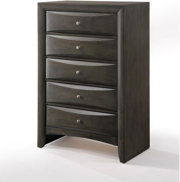The appearance of Chrysostome Gray Chest designed by Bennett Interiors in the transitional interior design. This gray piece of furniture  was selected by 1StopBedrooms from Chrysostome Collection to add a touch of cosiness and style into your home. Sku: 22707. Material: Wood. Product Type: Chest. Image1