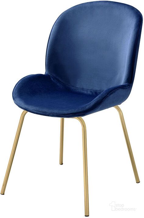 The appearance of Chuchip Side Chair (Blue) (Set of 2) designed by ACME in the glam interior design. This blue piece of furniture  was selected by 1StopBedrooms from Chuchip Collection to add a touch of cosiness and style into your home. Sku: 72947. Material: Metal. Product Type: Dining Chair. Image1