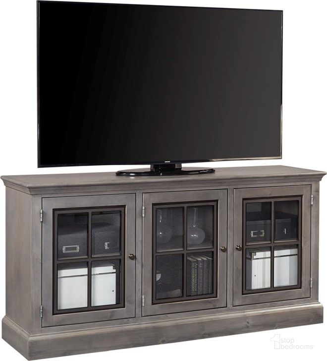 The appearance of Churchill 66 Inch Console With 3 Doors In Grey designed by Aspenhome in the traditional interior design. This grey piece of furniture  was selected by 1StopBedrooms from Churchill Collection to add a touch of cosiness and style into your home. Sku: DR1240-GRY. Material: Wood. Product Type: TV Console.
