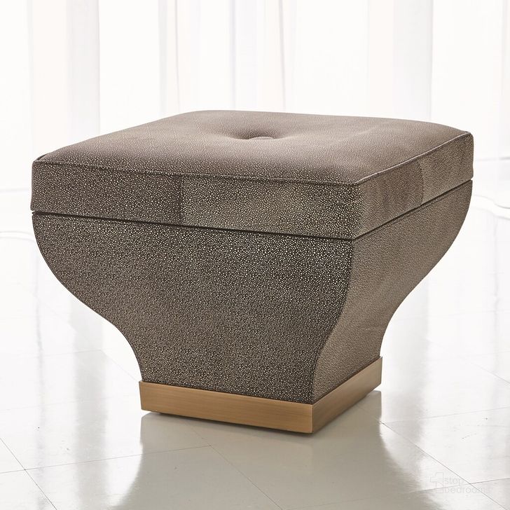 The appearance of Churchill Storage Ottoman In Gray designed by Global Views in the modern / contemporary interior design. This gray piece of furniture  was selected by 1StopBedrooms from Churchill Collection to add a touch of cosiness and style into your home. Sku: 7.90495. Material: Leather. Product Type: Ottoman. Image1