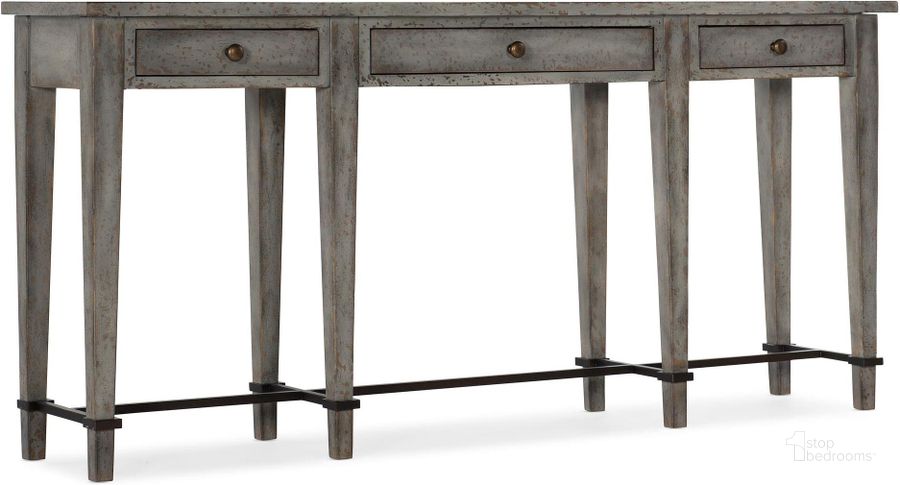The appearance of Ciao Bella Narrow Console designed by Hooker in the transitional interior design. This gray piece of furniture  was selected by 1StopBedrooms from Ciaobella Collection to add a touch of cosiness and style into your home. Sku: 5805-85003-96. Material: Wood. Product Type: Console. Image1