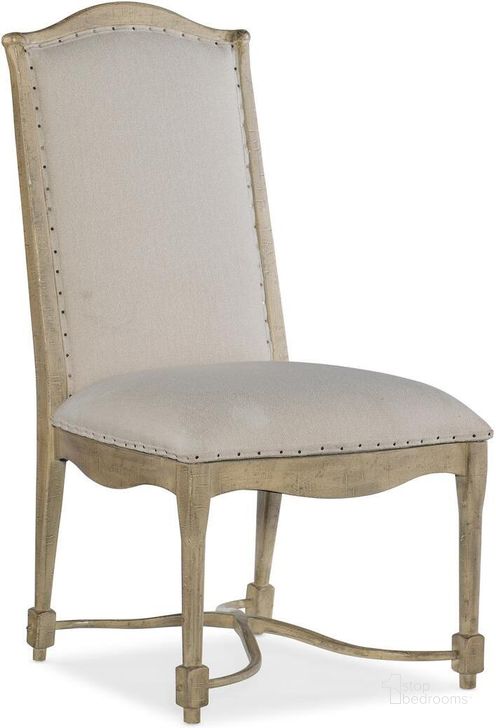 The appearance of CiaoBella Upholstered Back Side Chair- Natural set of 2 designed by Hooker in the transitional interior design. This beige piece of furniture  was selected by 1StopBedrooms from Ciaobella Collection to add a touch of cosiness and style into your home. Sku: 5805-75310-85. Material: Fabric. Product Type: Side Chair. Image1