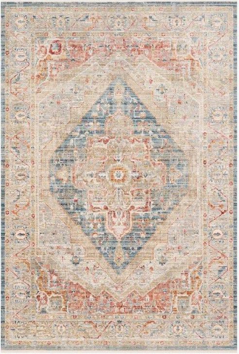 The appearance of Claire Blue/Multi Rug CLAECLE-04BBML2796 designed by Loloi Rugs in the traditional interior design. This blue and multi piece of furniture  was selected by 1StopBedrooms from Claire Collection to add a touch of cosiness and style into your home. Sku: CLAECLE-04BBML2796. Material: Polyester. Product Type: Rug. Image1