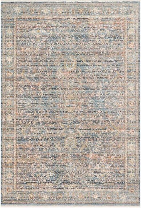 The appearance of Claire Blue/Sunset Rug CLAECLE-06BBSS3751 designed by Loloi Rugs in the traditional interior design. This blue and sunset piece of furniture  was selected by 1StopBedrooms from Claire Collection to add a touch of cosiness and style into your home. Sku: CLAECLE-06BBSS3751. Material: Polyester. Product Type: Rug. Image1