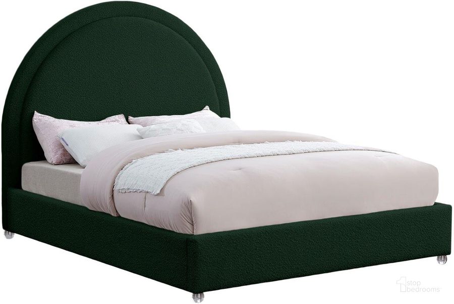 The appearance of Clairvaux Green Queen Bed designed by Furnique in the modern / contemporary interior design. This green piece of furniture  was selected by 1StopBedrooms from Clairvaux Collection to add a touch of cosiness and style into your home. Sku: MiloGreen-Q-1;MiloGreen-Q-2. Material: Wood. Product Type: Bed. Bed Size: Queen. Image1