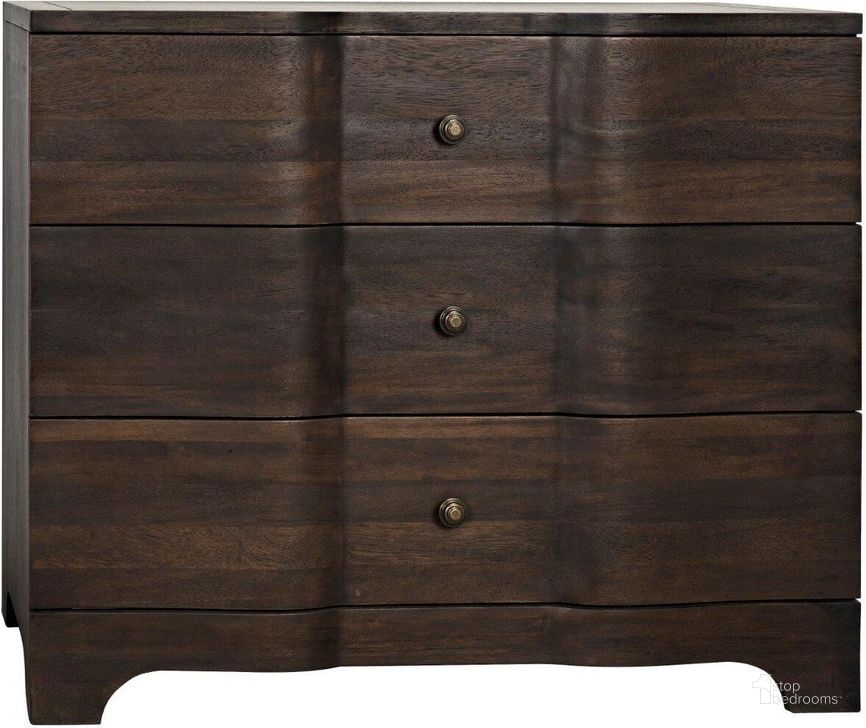 The appearance of Claudie Chest In Ebony Walnut designed by Noir in the transitional interior design. This walnut piece of furniture  was selected by 1StopBedrooms from Claudie Collection to add a touch of cosiness and style into your home. Sku: GDRE202EB. Product Type: Chest. Material: Wood Veneer.