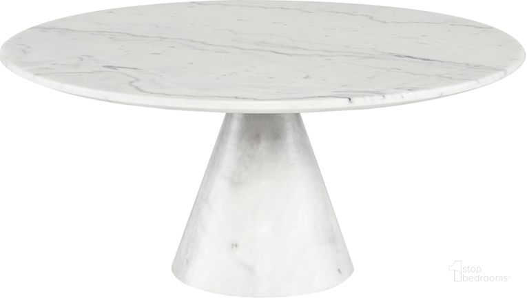 The appearance of Claudio White Stone Coffee Table HGNA591 designed by Nuevo in the modern / contemporary interior design. This white piece of furniture  was selected by 1StopBedrooms from Claudio Collection to add a touch of cosiness and style into your home. Sku: HGNA591. Product Type: Coffee Table. Material: Stone. Image1