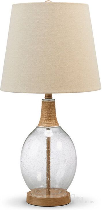 The appearance of Clayleigh Clear/Brown Glass Table Lamp Set Of 2 designed by Signature Design by Ashley in the transitional interior design. This clear/brown piece of furniture  was selected by 1StopBedrooms from Clayleigh Collection to add a touch of cosiness and style into your home. Sku: L431564. Material: Glass. Product Type: Table Lamp. Image1
