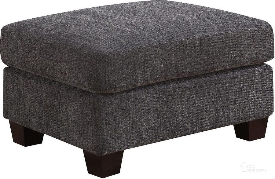 The appearance of Clayton 2 Ottoman In Charcoal Gray designed by Emerald Home Furnishings in the transitional interior design. This charcoal gray piece of furniture  was selected by 1StopBedrooms from Clayton II Collection to add a touch of cosiness and style into your home. Sku: U8060-03-23B. Material: Wood. Product Type: Ottoman. Image1