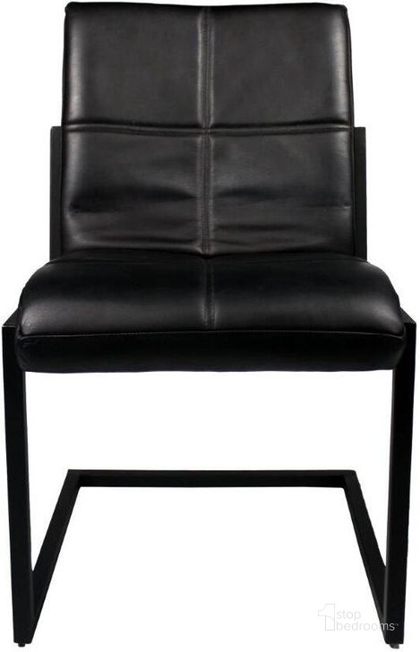 The appearance of Clayton Ebony Side Chair designed by Moti in the transitional interior design. This black piece of furniture  was selected by 1StopBedrooms from Clayton Collection to add a touch of cosiness and style into your home. Sku: 94011048. Material: Leather. Product Type: Side Chair. Image1