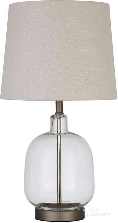 The appearance of Clear Table Lamp designed by Coaster in the transitional interior design. This gray piece of furniture  was selected by 1StopBedrooms from Clear Collection to add a touch of cosiness and style into your home. Sku: 920017. Material: Glass. Product Type: Table Lamp. Image1