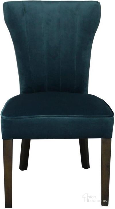 The appearance of Clive Side Chair In Quartz 88011083 designed by Moti in the transitional interior design. This teal piece of furniture  was selected by 1StopBedrooms from Clive Collection to add a touch of cosiness and style into your home. Sku: 88011083. Material: Wood. Product Type: Side Chair. Image1
