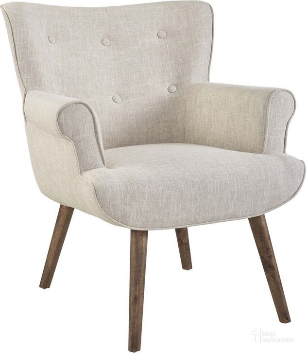 The appearance of Cloud Upholstered Armchair In Beige designed by Modway in the transitional interior design. This beige piece of furniture  was selected by 1StopBedrooms from Cloud Collection to add a touch of cosiness and style into your home. Sku: EEI-2941-BEI. Material: Fabric. Product Type: Living Room Chair. Image1