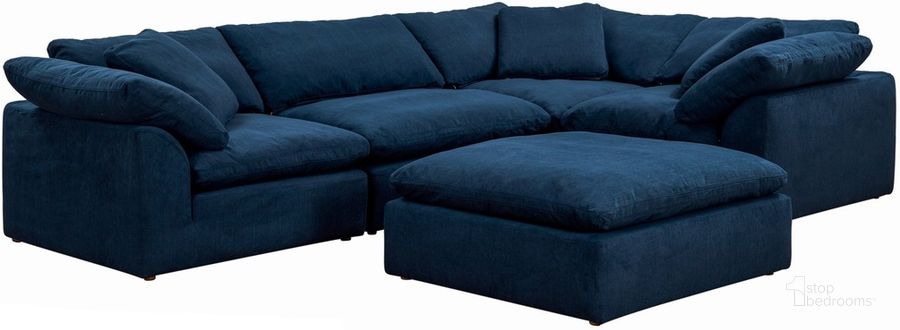 The appearance of Puff Slipcover For 5 Piece 132 Inch L-Shaped Sectional Sofa With Ottoman In Navy Blue designed by Sunset Trading in the modern / contemporary interior design. This navy blue piece of furniture  was selected by 1StopBedrooms from Puff Collection to add a touch of cosiness and style into your home. Sku: SU-145851SC-391049;SU-145851SC-391049;SU-145851SC-391049;SU-145837SC-391049;SU-145830SC-391049. Material: Polyester. Product Type: Cover. Image1