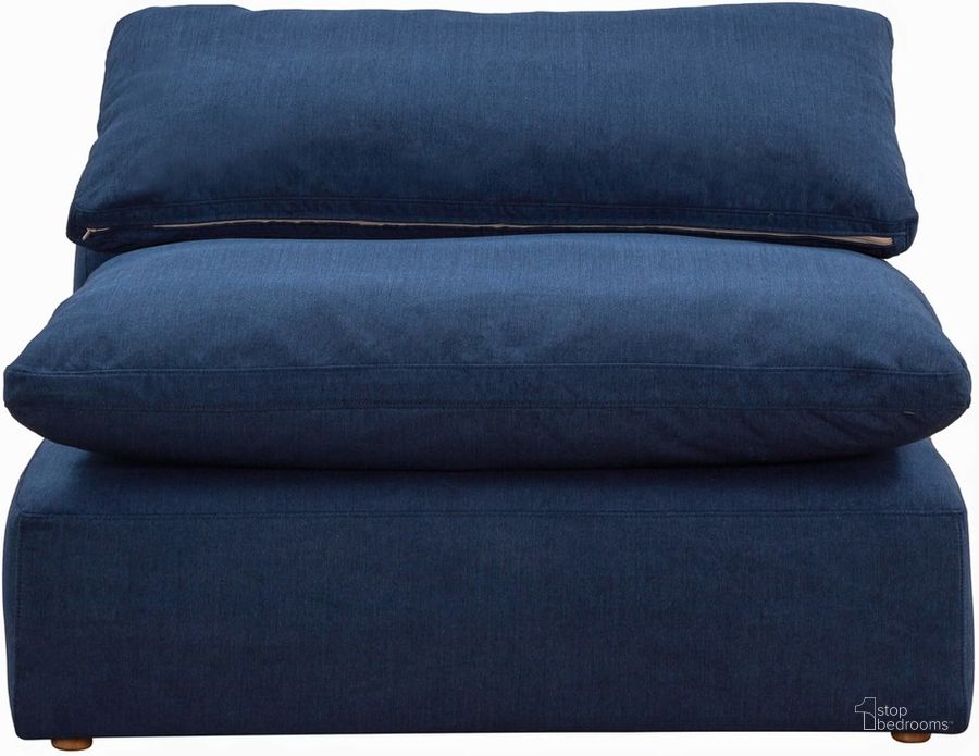 The appearance of Puff Slipcover For 44 Inch Square Modular Couch Armless Chair In Navy Blue designed by Sunset Trading in the modern / contemporary interior design. This navy blue piece of furniture  was selected by 1StopBedrooms from Puff Collection to add a touch of cosiness and style into your home. Sku: SU-145837SC-391049. Material: Polyester. Product Type: Cover. Image1