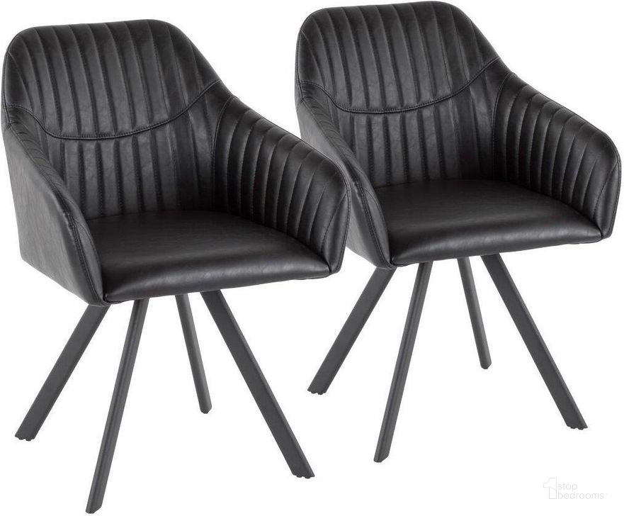 The appearance of Clubhouse Contemporary Pleated Chair In Black Faux Leather - Set Of 2 designed by Lumisource in the modern / contemporary interior design. This black piece of furniture  was selected by 1StopBedrooms from Clubhouse Collection to add a touch of cosiness and style into your home. Sku: CH-CLBP BK+BK2. Product Type: Chair. Material: PU. Image1