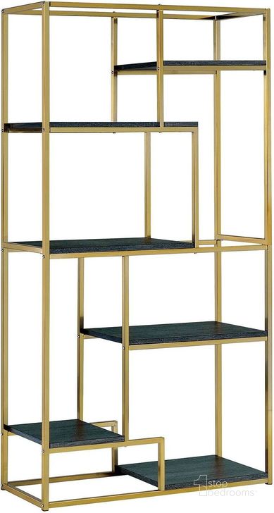 The appearance of Elvira Champagne Display Shelf designed by Furniture of America in the modern / contemporary interior design. This gold piece of furniture  was selected by 1StopBedrooms from Elvira Collection to add a touch of cosiness and style into your home. Sku: CM-AC6264CPN. Material: Metal. Product Type: Display Shelf. Image1