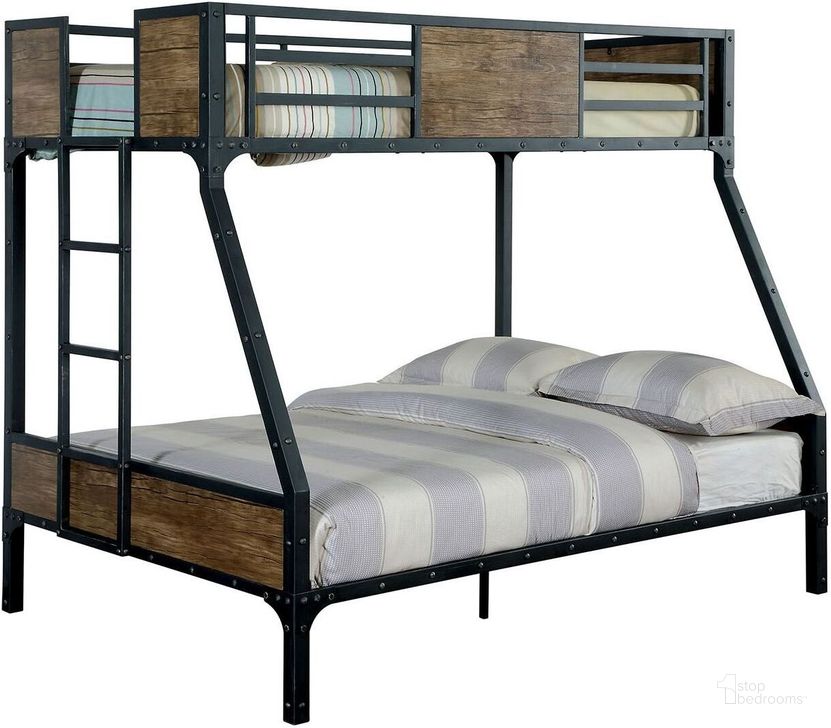 The appearance of Clapton Twin Over Full Metal Bunk Bed designed by Furniture of America in the transitional interior design. This black piece of furniture  was selected by 1StopBedrooms from Clapton Collection to add a touch of cosiness and style into your home. Sku: CM-BK029TF. Bed Type: Bunk Bed. Material: Metal. Product Type: Bunk Bed. Bed Size: Twin Over Full. Image1