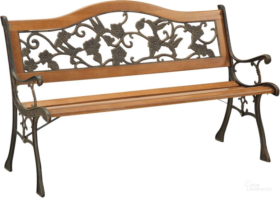 The appearance of Alba Antique Antique Oak Park Bench designed by Furniture of America in the transitional interior design. This brown piece of furniture  was selected by 1StopBedrooms from Alba Collection to add a touch of cosiness and style into your home. Sku: CM-OB1806. Material: Wood. Product Type: Bench. Image1