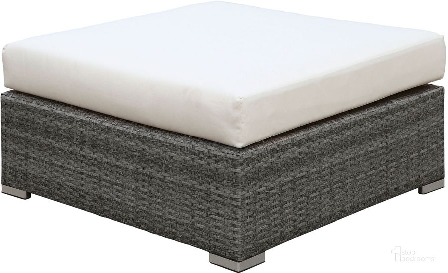 The appearance of Somani Gray and Ivory Large Ottoman designed by Furniture of America in the modern / contemporary interior design. This beige piece of furniture  was selected by 1StopBedrooms from Somani Collection to add a touch of cosiness and style into your home. Sku: CM-OS2128-F. Material: Fabric. Product Type: Ottoman. Image1