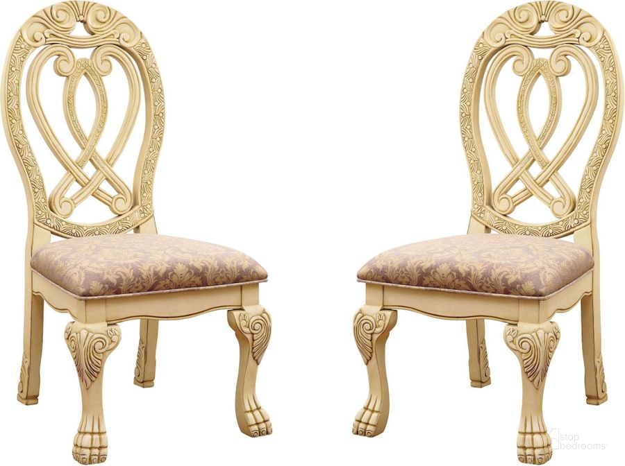 The appearance of Wyndmere White Side Chair Set of 2 designed by Furniture of America in the traditional interior design. This white piece of furniture  was selected by 1StopBedrooms from Wyndmere Collection to add a touch of cosiness and style into your home. Sku: CM3186WH-SC-2PK. Material: Wood. Product Type: Side Chair. Image1