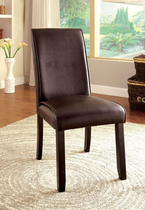 The appearance of Gladstone I Side Chair Set of 2 designed by Furniture of America in the modern / contemporary interior design. This brown piece of furniture  was selected by 1StopBedrooms from Gladstone Collection to add a touch of cosiness and style into your home. Sku: CM3823SC-2PK. Material: Wood. Product Type: Side Chair. Image1