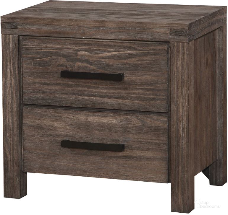 The appearance of Rexburg Dark Gray Nightstand designed by Furniture of America in the transitional interior design. This gray piece of furniture  was selected by 1StopBedrooms from Rexburg Collection to add a touch of cosiness and style into your home. Sku: CM7382N. Material: Wood. Product Type: Nightstand. Image1