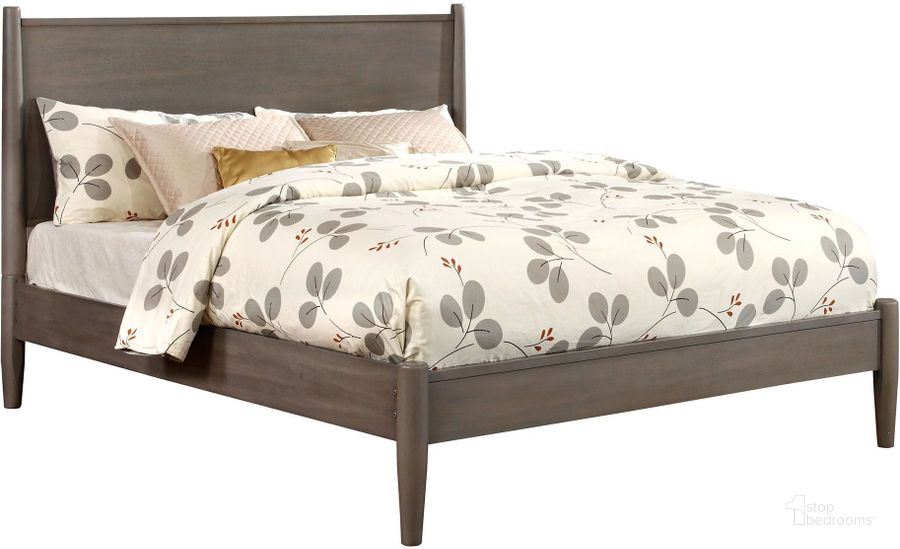The appearance of Lennart Gray Queen Panel Bed designed by Furniture of America in the transitional interior design. This gray piece of furniture  was selected by 1StopBedrooms from Lennart Collection to add a touch of cosiness and style into your home. Sku: CM7386GY-Q-HB;CM7386GY-Q-FB;CM7386GY-Q-R. Bed Type: Panel Bed. Material: Wood. Product Type: Panel Bed. Bed Size: Queen. Image1
