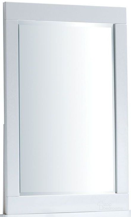 The appearance of Christie High Gloss White Mirror designed by Furniture of America in the modern / contemporary interior design. This white piece of furniture  was selected by 1StopBedrooms from Christie Collection to add a touch of cosiness and style into your home. Sku: CM7550M. Material: Wood. Product Type: Dresser Mirror. Image1