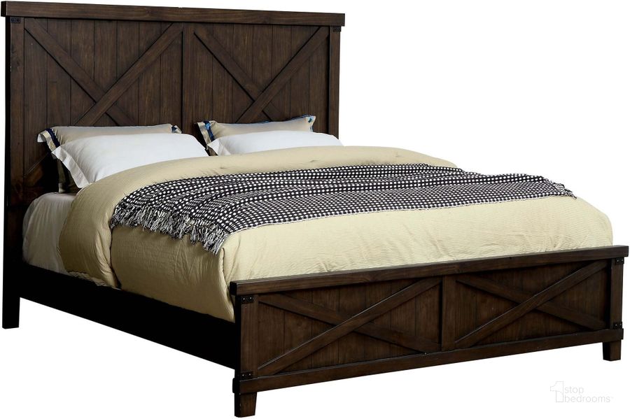 The appearance of Bianca Dark Walnut Cal King Panel Bed designed by Furniture of America in the transitional interior design. This brown piece of furniture  was selected by 1StopBedrooms from Bianca Collection to add a touch of cosiness and style into your home. Sku: CM7734CK-HB;CM7734CK-FB;CM7734CK-R. Bed Type: Panel Bed. Material: Wood. Product Type: Panel Bed. Bed Size: California King. Image1