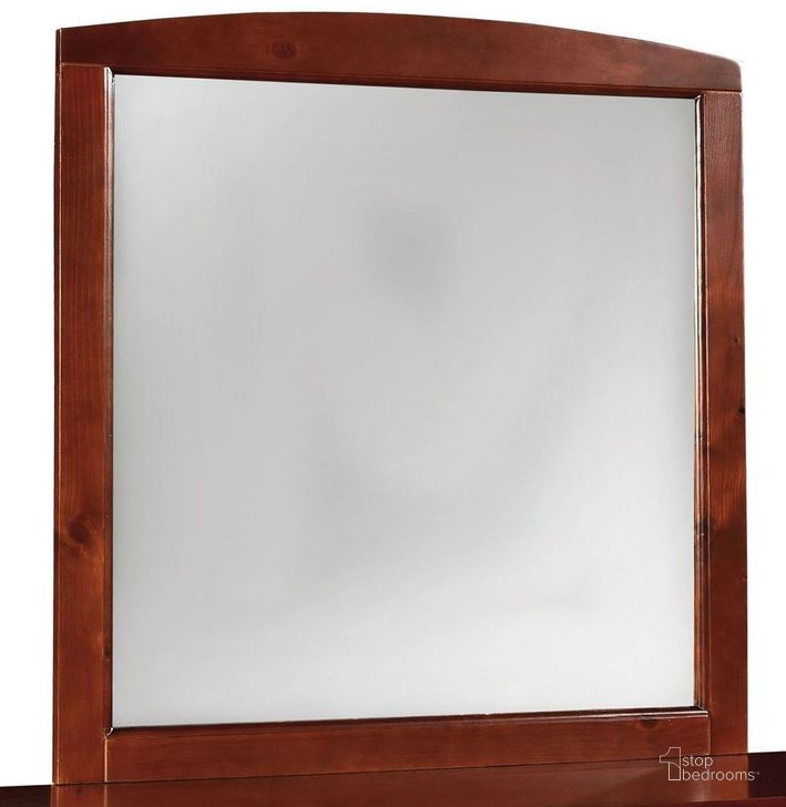 The appearance of Omnus Cherry Mirror designed by Furniture of America in the transitional interior design. This brown piece of furniture  was selected by 1StopBedrooms from Omnus Collection to add a touch of cosiness and style into your home. Sku: CM7905CH-M. Material: Wood. Product Type: Dresser Mirror. Image1