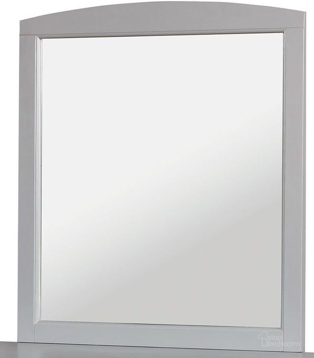 The appearance of Caren Gray Mirror designed by Furniture of America in the transitional interior design. This gray piece of furniture  was selected by 1StopBedrooms from Caren Collection to add a touch of cosiness and style into your home. Sku: CM7905GY-M. Material: Wood. Product Type: Dresser Mirror. Image1