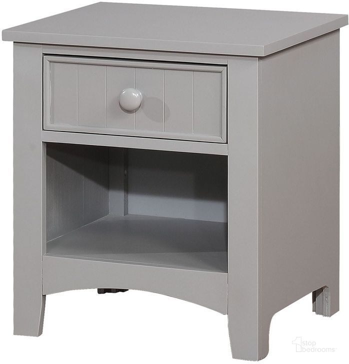 The appearance of Caren Gray Nightstand designed by Furniture of America in the transitional interior design. This gray piece of furniture  was selected by 1StopBedrooms from Caren Collection to add a touch of cosiness and style into your home. Sku: CM7905GY-N. Material: Wood. Product Type: Nightstand. Image1