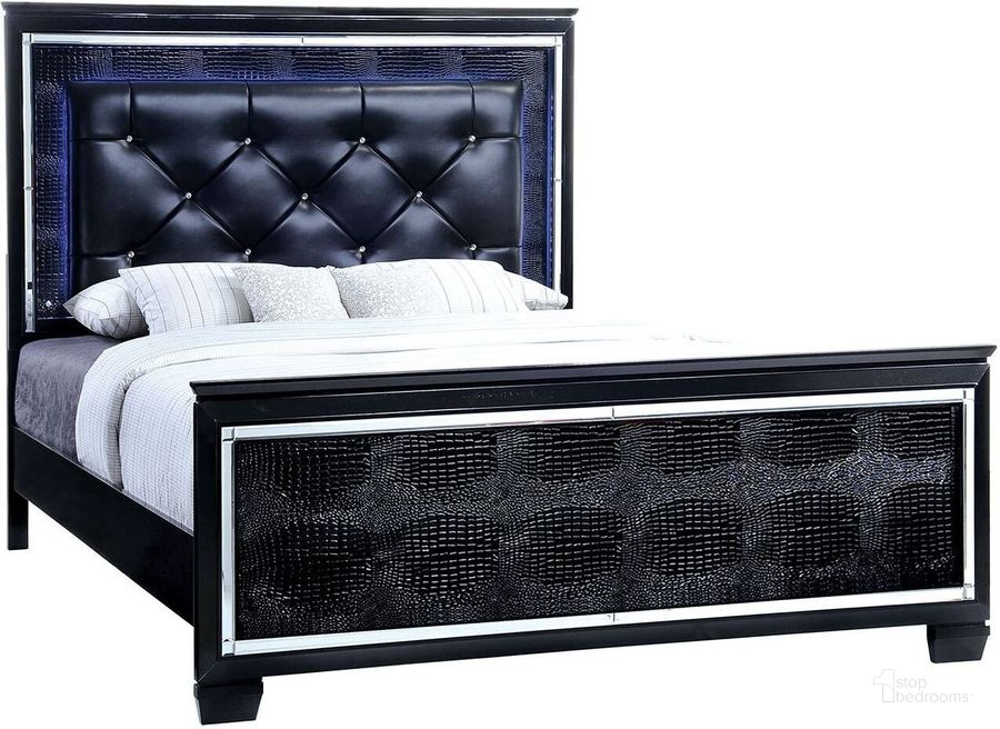 The appearance of Bellanova Black King Upholstered Panel Bed designed by Furniture of America in the modern / contemporary interior design. This black piece of furniture  was selected by 1StopBedrooms from Bellanova Collection to add a touch of cosiness and style into your home. Sku: CM7979BK-EK-HB;CM7979BK-EK-FB;CM7979BK-EK-R. Bed Type: Panel Bed. Product Type: Panel Bed. Bed Size: King. Image1