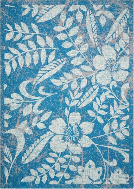 The appearance of Coastal Blue 10 X 14 Area Rug designed by Nourison in the modern / contemporary interior design. This blue piece of furniture  was selected by 1StopBedrooms from Coastal Collection to add a touch of cosiness and style into your home. Sku: 99446338488. Material: Polyester. Product Type: Area Rugs. Image1
