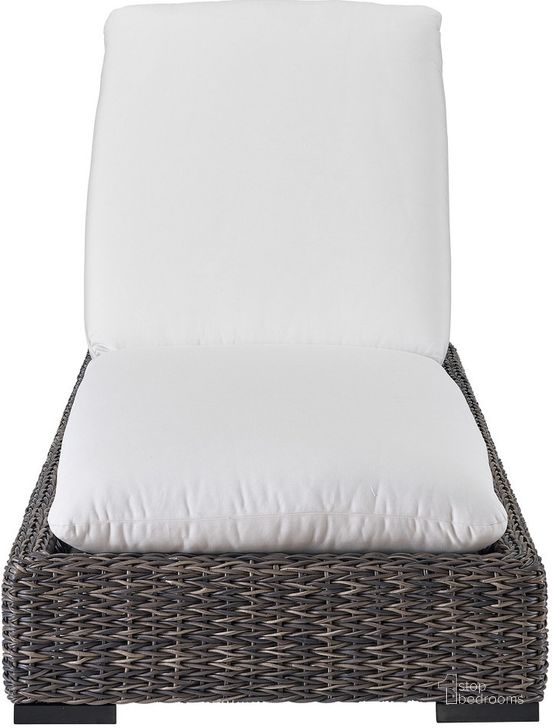 The appearance of Coastal Living Montauk Chaise Lounge In White designed by Universal in the coastal interior design. This white piece of furniture  was selected by 1StopBedrooms from Coastal Living Collection to add a touch of cosiness and style into your home. Sku: U012535. Product Type: Outdoor Chaise Lounge. Image1