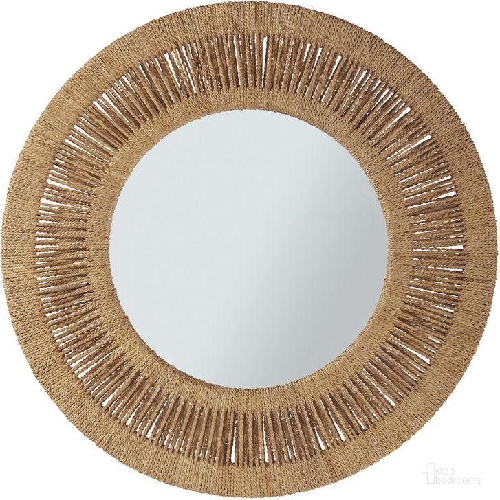 The appearance of Coastal Living Woven Abaca Coca Plum Round Mirror designed by Universal in the coastal interior design. This brown piece of furniture  was selected by 1StopBedrooms from Coastal Living Collection to add a touch of cosiness and style into your home. Sku: 83309M. Product Type: Dresser Mirror. Image1