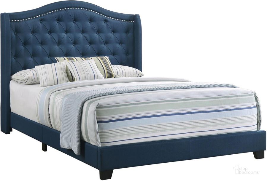 The appearance of Coaster Furniture Sonoma Blue Full Bed designed by Coaster in the modern / contemporary interior design. This blue piece of furniture  was selected by 1StopBedrooms from Sonoma Collection to add a touch of cosiness and style into your home. Sku: 310071F. Bed Type: Panel Bed. Material: Wood. Product Type: Panel Bed. Bed Size: Full. Image1