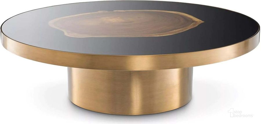 The appearance of Coffee Table Concord Brushed Brass Finish designed by Eichholtz in the modern / contemporary interior design. This black piece of furniture  was selected by 1StopBedrooms from Concord Collection to add a touch of cosiness and style into your home. Sku: 113411. Material: Wood. Product Type: Coffee Table. Image1