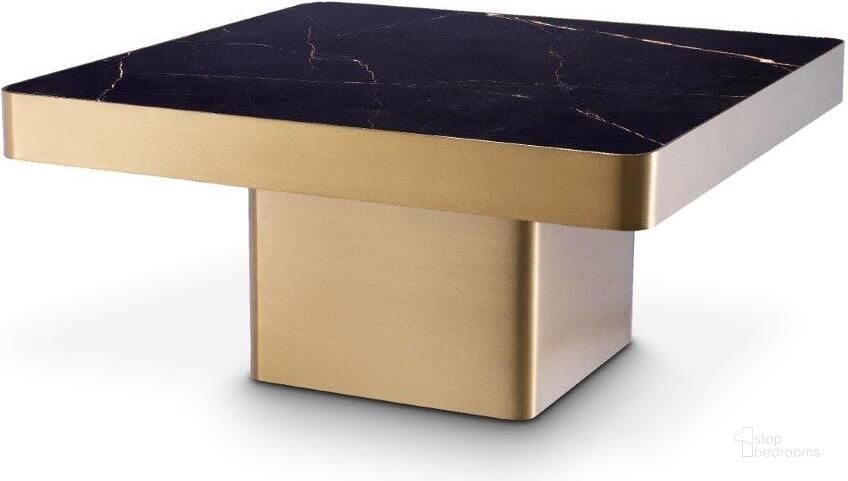 The appearance of Coffee Table Luxus Brushed Brass Finish designed by Eichholtz in the modern / contemporary interior design. This brass piece of furniture  was selected by 1StopBedrooms from Luxus Collection to add a touch of cosiness and style into your home. Sku: 114118A;114118B. Product Type: Coffee Table. Image1