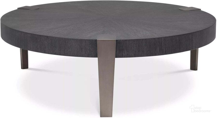 The appearance of Coffee Table Oxnard Charcoal Grey Oak Veneer designed by Eichholtz in the modern / contemporary interior design. This charcoal piece of furniture  was selected by 1StopBedrooms from Oxnard Collection to add a touch of cosiness and style into your home. Sku: 114532. Material: Wood. Product Type: Coffee Table. Image1