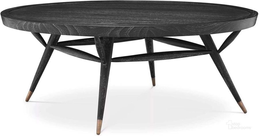 The appearance of Coffee Table Phoenix Charcoal Grey Veneer designed by Eichholtz in the modern / contemporary interior design. This antique brass piece of furniture  was selected by 1StopBedrooms from Phoenix Collection to add a touch of cosiness and style into your home. Sku: 115455. Material: Wood. Product Type: Coffee Table. Image1