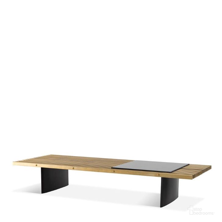 The appearance of Coffee Table Vauclair Brushed Brass Finish Incl Gl designed by Eichholtz in the modern / contemporary interior design. This brass piece of furniture  was selected by 1StopBedrooms from Vauclair Collection to add a touch of cosiness and style into your home. Sku: 113330A;113330B;114925. Product Type: Coffee Table. Image1