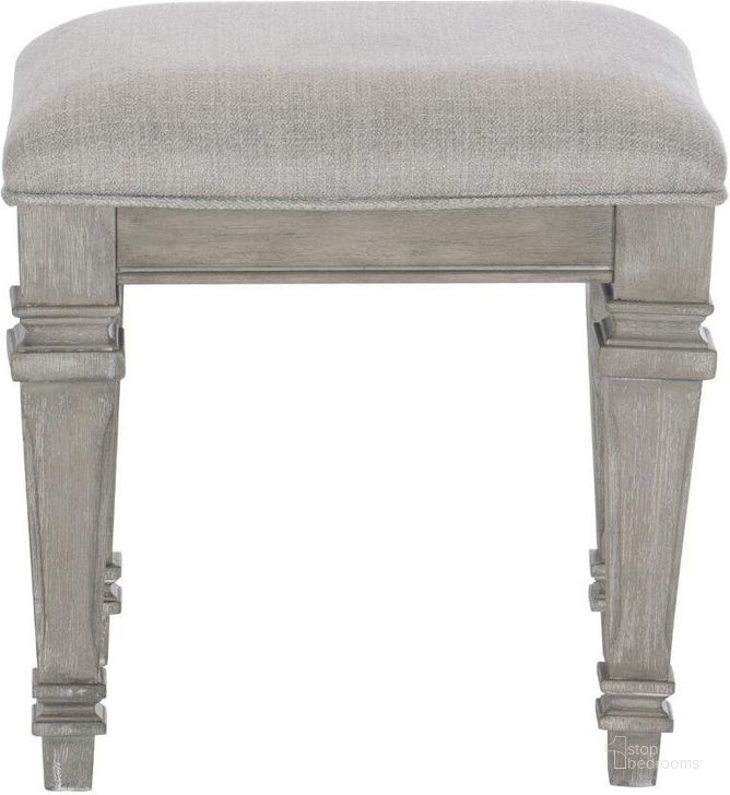 The appearance of Colchester Driftwood Gray Vanity Stool designed by Homelegance in the transitional interior design. This gray piece of furniture  was selected by 1StopBedrooms from Colchester Collection to add a touch of cosiness and style into your home. Sku: 1546-14. Product Type: Vanity Stool. Material: Textured. Image1
