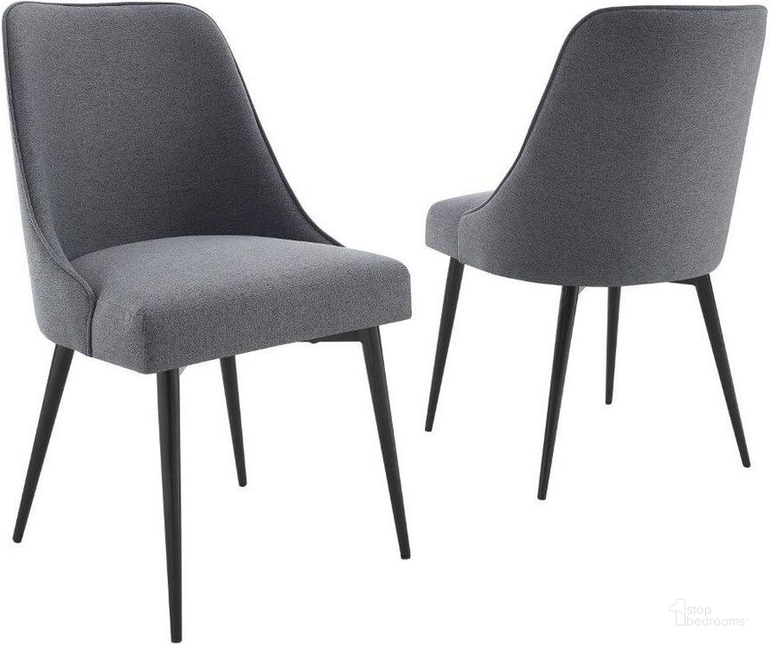 The appearance of Colfax Side Chair In Charcoal - Set Of 2 designed by Steve Silver in the modern / contemporary interior design. This charcoal piece of furniture  was selected by 1StopBedrooms from Colfax Collection to add a touch of cosiness and style into your home. Sku: CF450SC. Material: Wood. Product Type: Side Chair. Image1