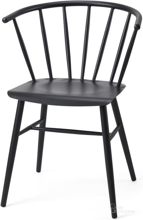 The appearance of Colin Black Metal Dining Chair Set of 2 designed by Mercana in the country / farmhouse interior design. This black piece of furniture  was selected by 1StopBedrooms from Colin Collection to add a touch of cosiness and style into your home. Sku: 69840. Material: Metal. Product Type: Dining Chair. Image1
