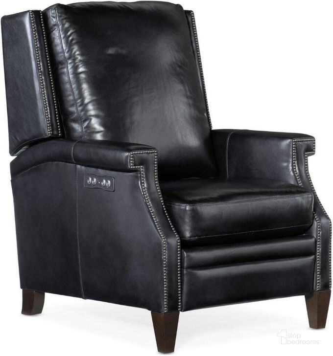 The appearance of Collin Power Recliner w/ Power Headrest designed by Hooker in the traditional interior design. This black piece of furniture  was selected by 1StopBedrooms from RC Collection to add a touch of cosiness and style into your home. Sku: RC379-PH-048. Material: Leather. Product Type: Recliner. Image1