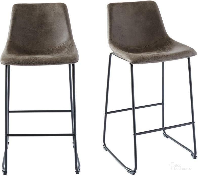 The appearance of Collins Gray Metal Bar Stool Set Of 2 designed by Picket House in the industrial interior design. This gray piece of furniture  was selected by 1StopBedrooms from Collins Collection to add a touch of cosiness and style into your home. Sku: BWS900BSE. Material: Wood. Product Type: Barstool. Image1